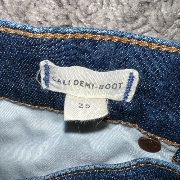 Madewell Cali Demi Boot Women's 25 Blue Medium Wash Stretch Mid Rise Jeans - Picture 7 of 11